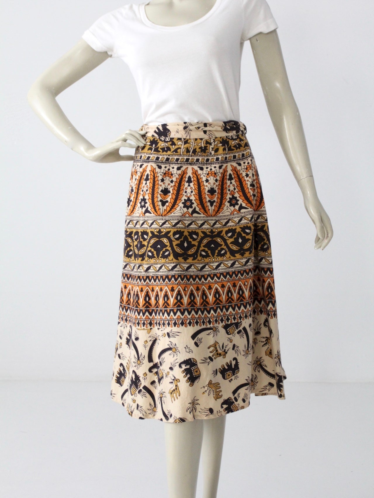 vintage hippie wrap skirt