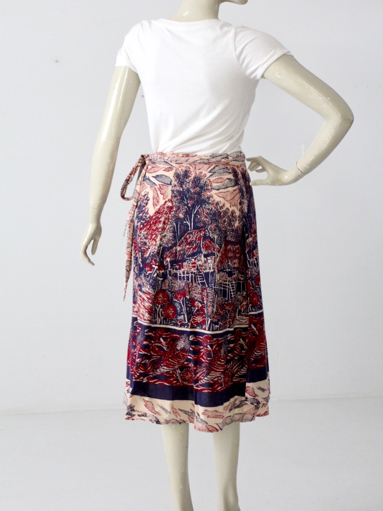 vintage 70s hippie wrap skirt