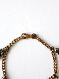vintage agate charm bracelet