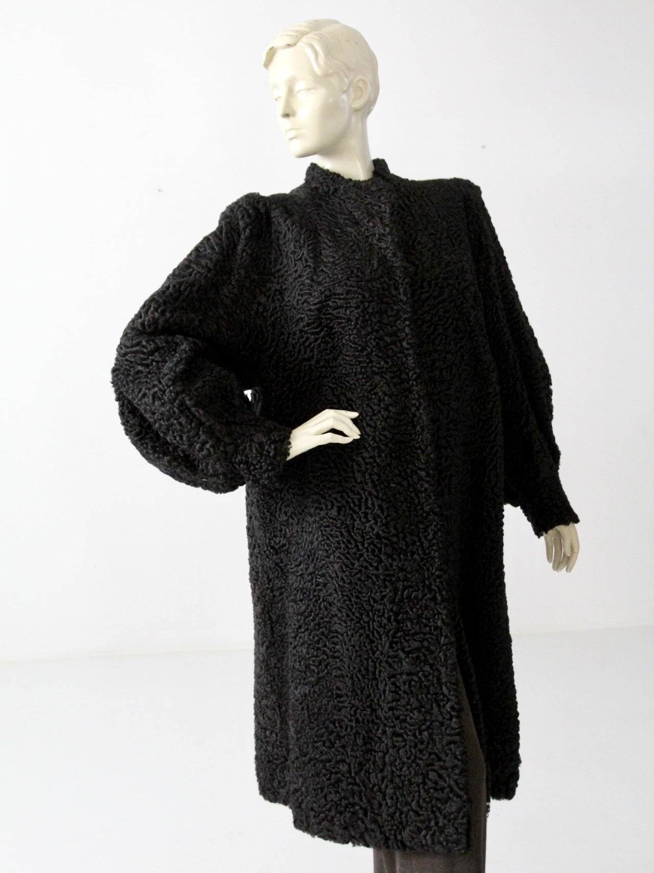 vintage black Persian lamb fur coat