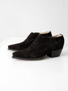 vintage black suede western booties