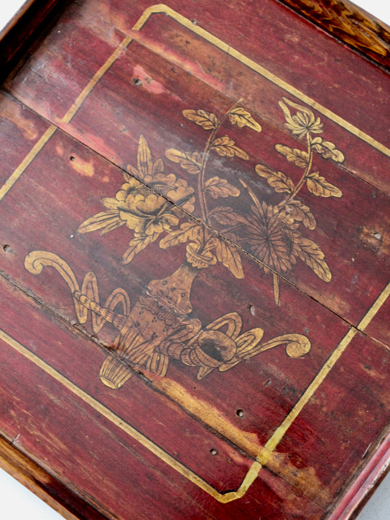 antique Chinese wood tray