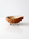 mid-century footed abalone shell bowl