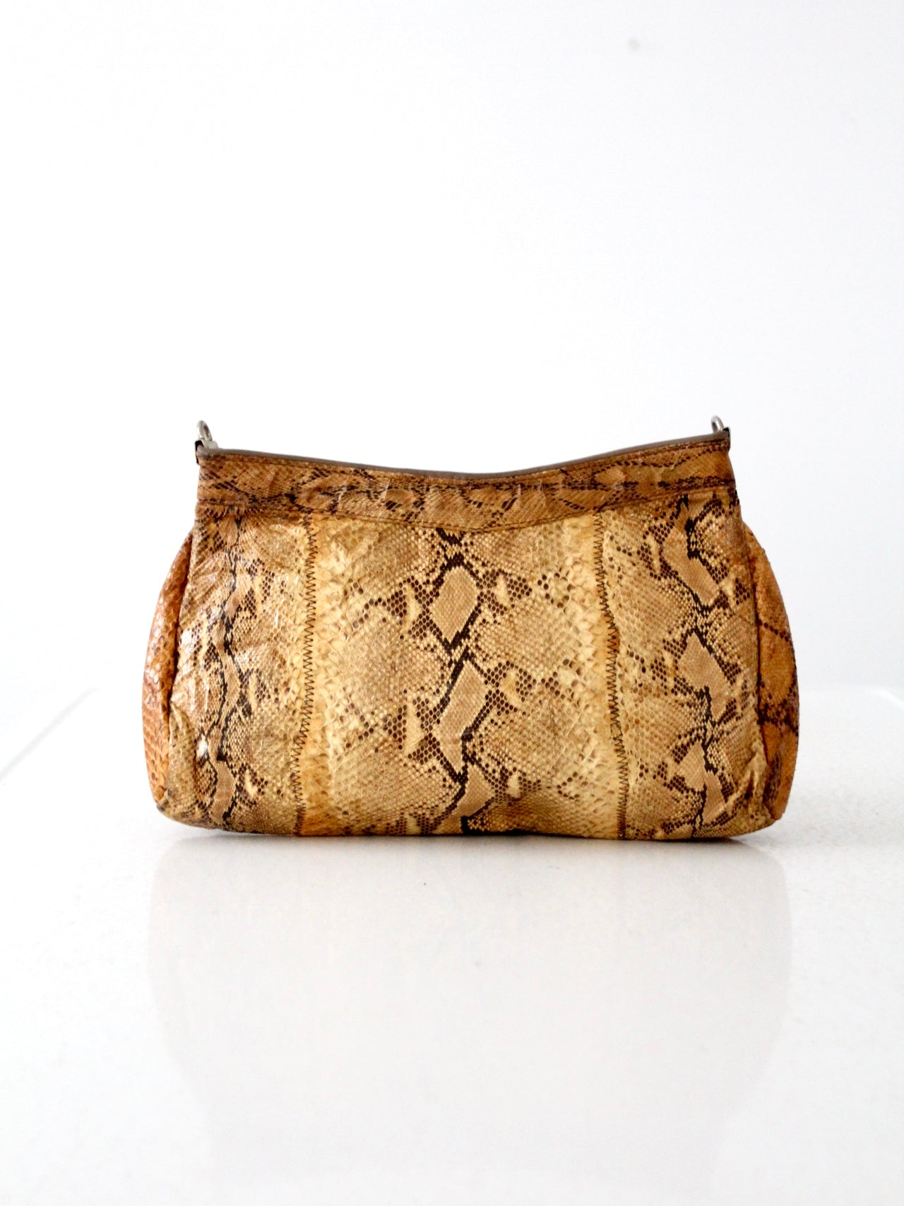 vintage snakeskin clutch bag