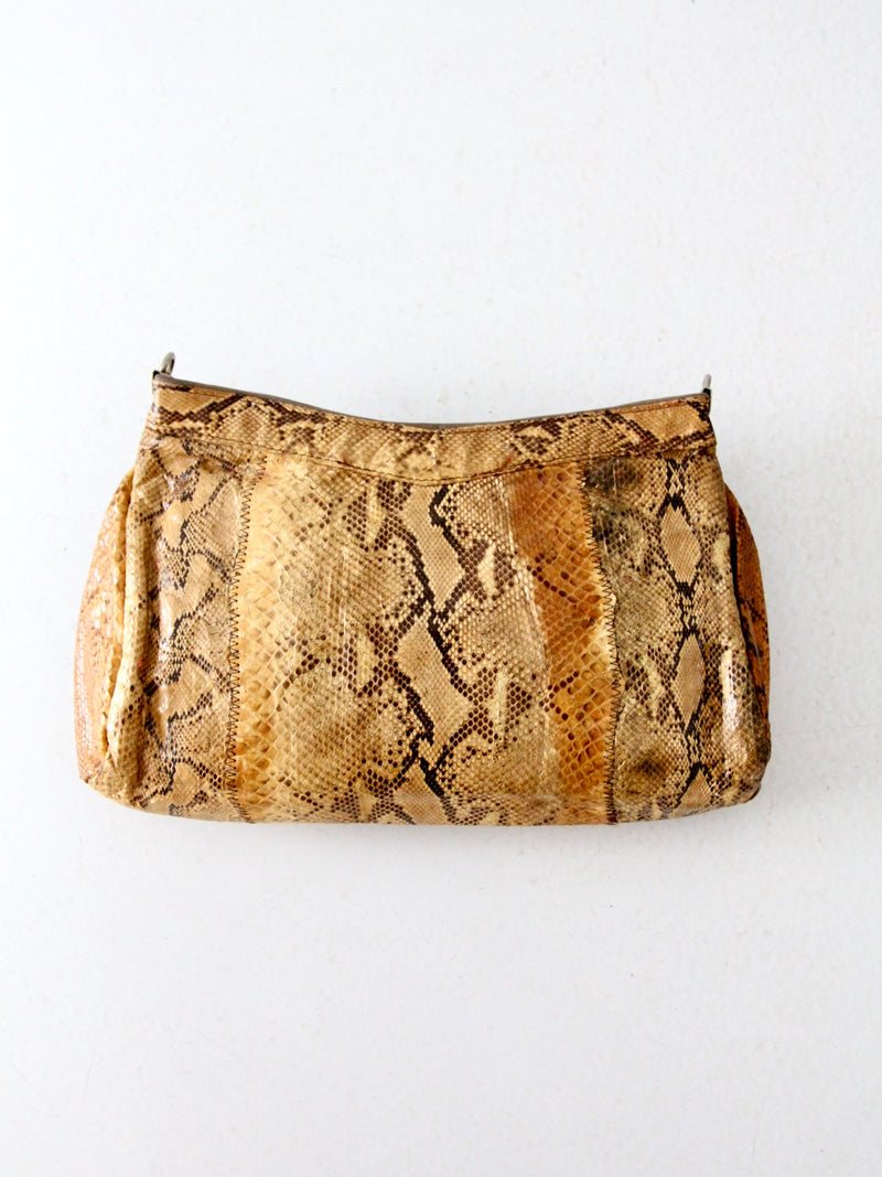 vintage snakeskin clutch purse