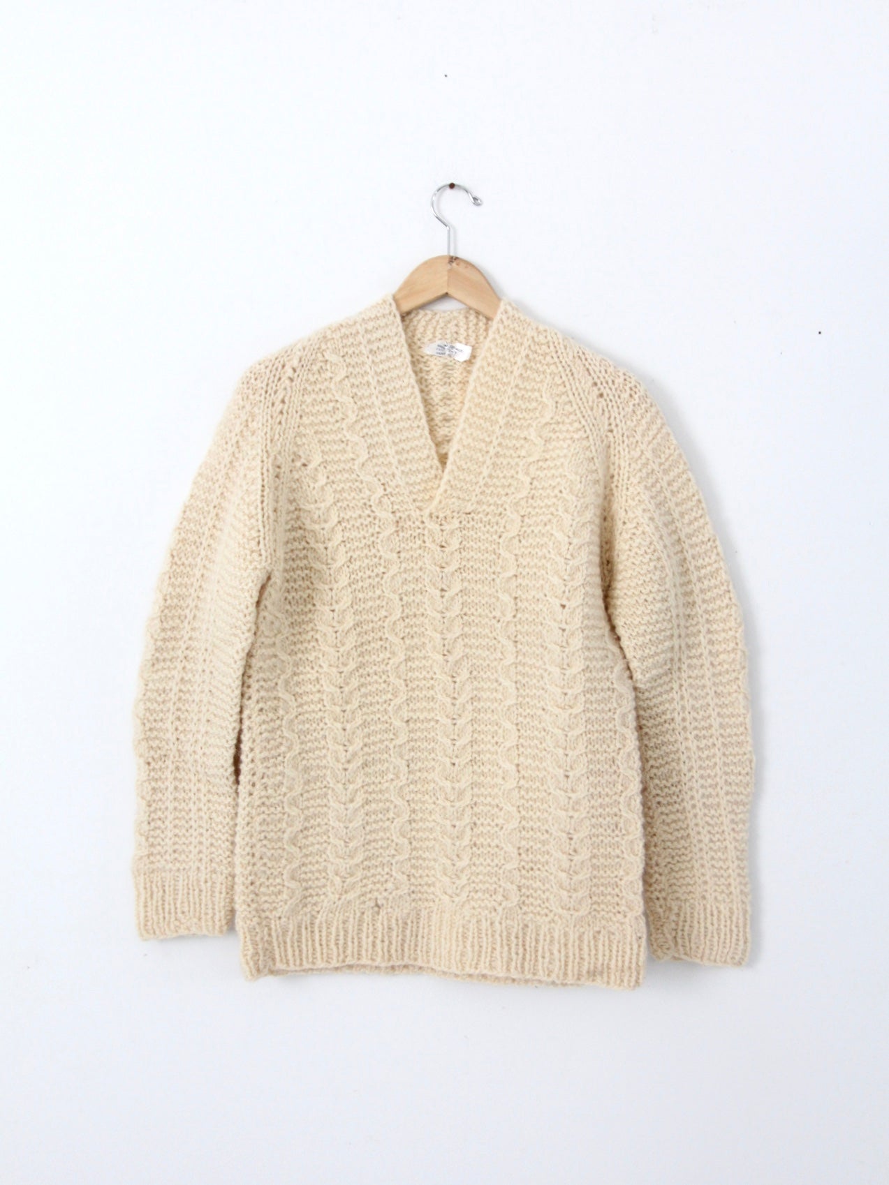 vintage Greek wool chunky knit sweater