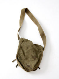 vintage tie closure army bag