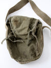 vintage tie closure army bag