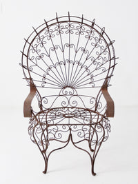 vintage wrought iron peacock chair garden chair