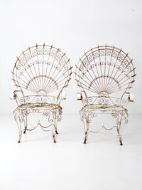wrought iron peacock chairs