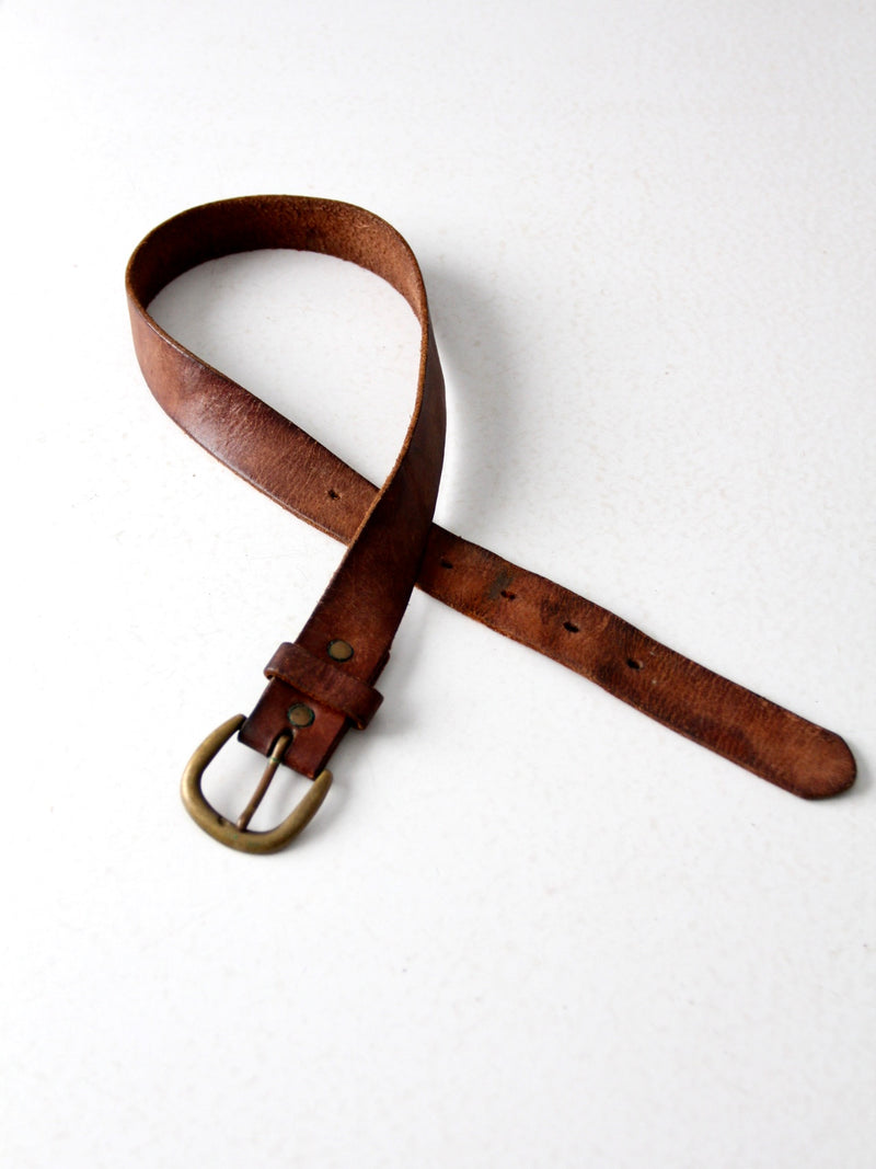 vintage brown leather belt