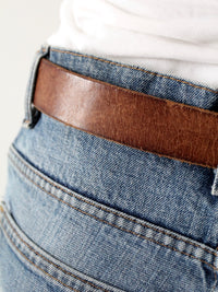 vintage brown leather belt