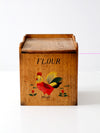 mid-century rooster kitchen canisters set