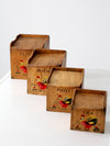 mid-century rooster kitchen canisters set