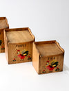 mid-century rooster kitchen canisters set