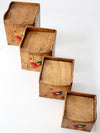 mid-century rooster kitchen canisters set