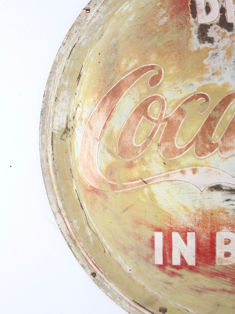 vintage Coca-Cola button sign