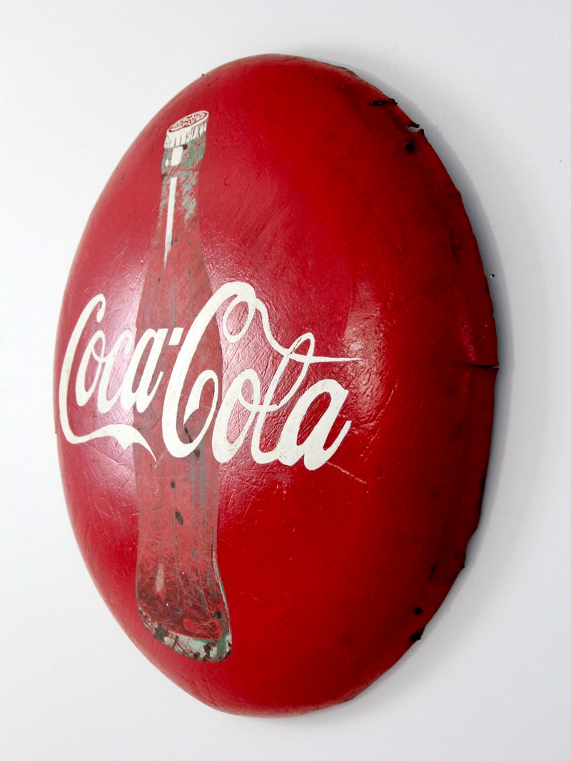 vintage Coca-Cola button sign