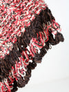vintage asymmetrical knit poncho