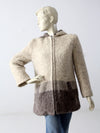 vintage hooded sweater coat