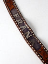 vintage Circle Y tooled leather name belt