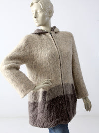 vintage hooded sweater coat