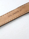 vintage Circle Y tooled leather name belt