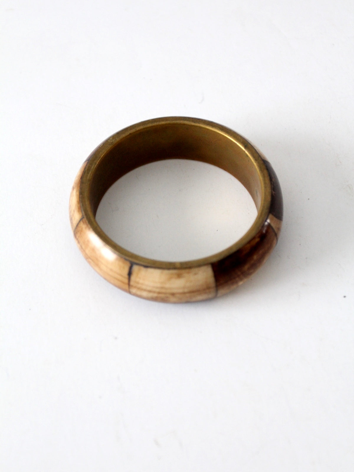 vintage bone and brass bangle