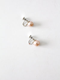 vintage Japanese faux pearl earrings
