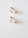 vintage pink faux pearl earrings made in Japan