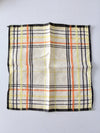 vintage plaid luncheon napkins - set of 7