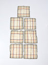 vintage plaid luncheon napkins - set of 7