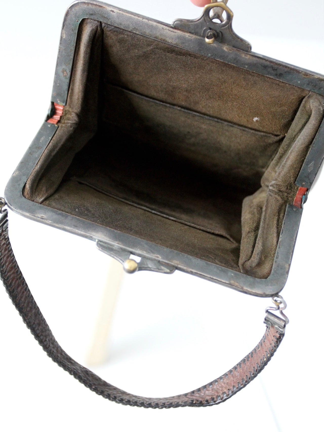 Arts & Crafts leather handbag