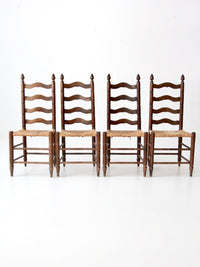 antique colonial style ladder back chairs