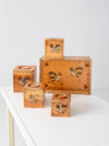 mid-century rooster kitchen storage set