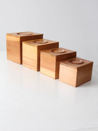 mid-century rooster kitchen storage set