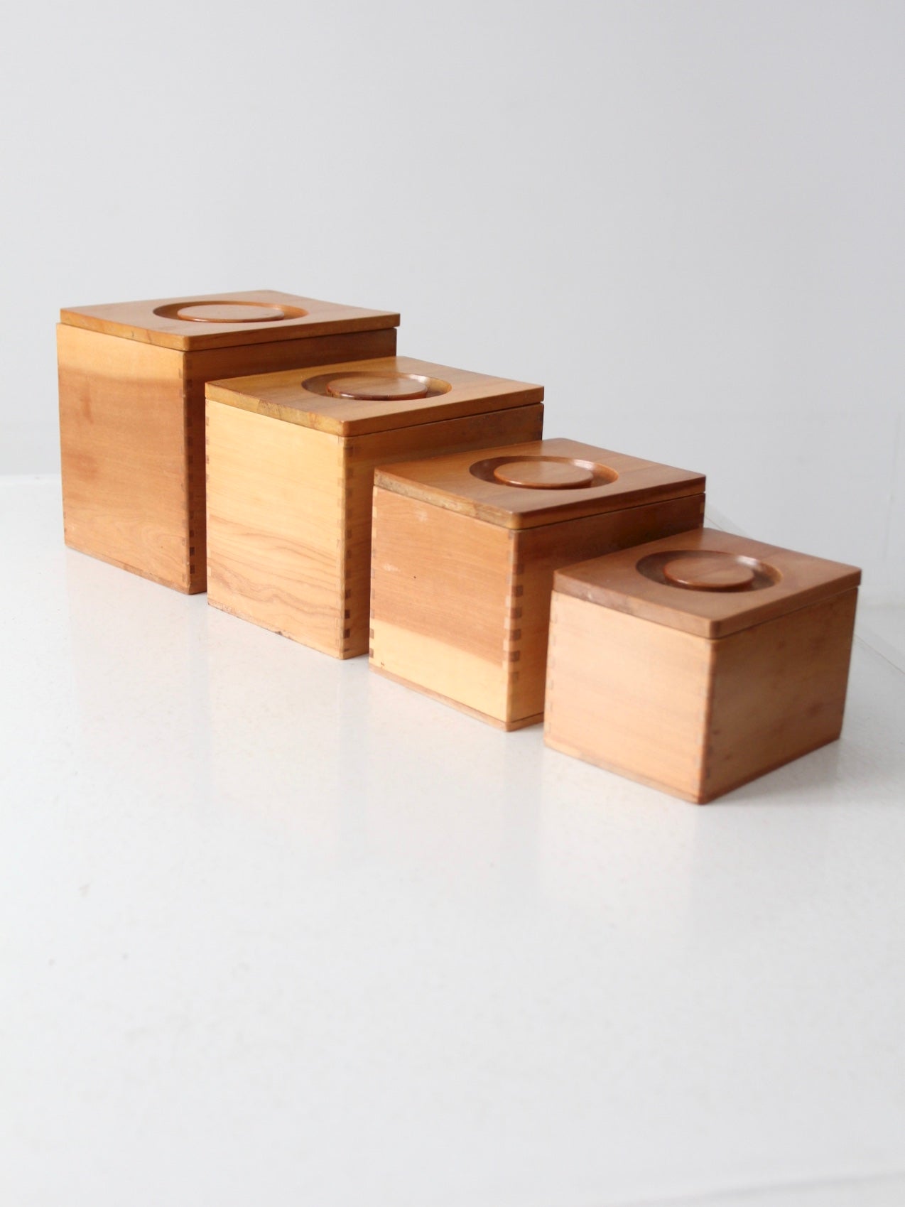 mid-century rooster kitchen storage set