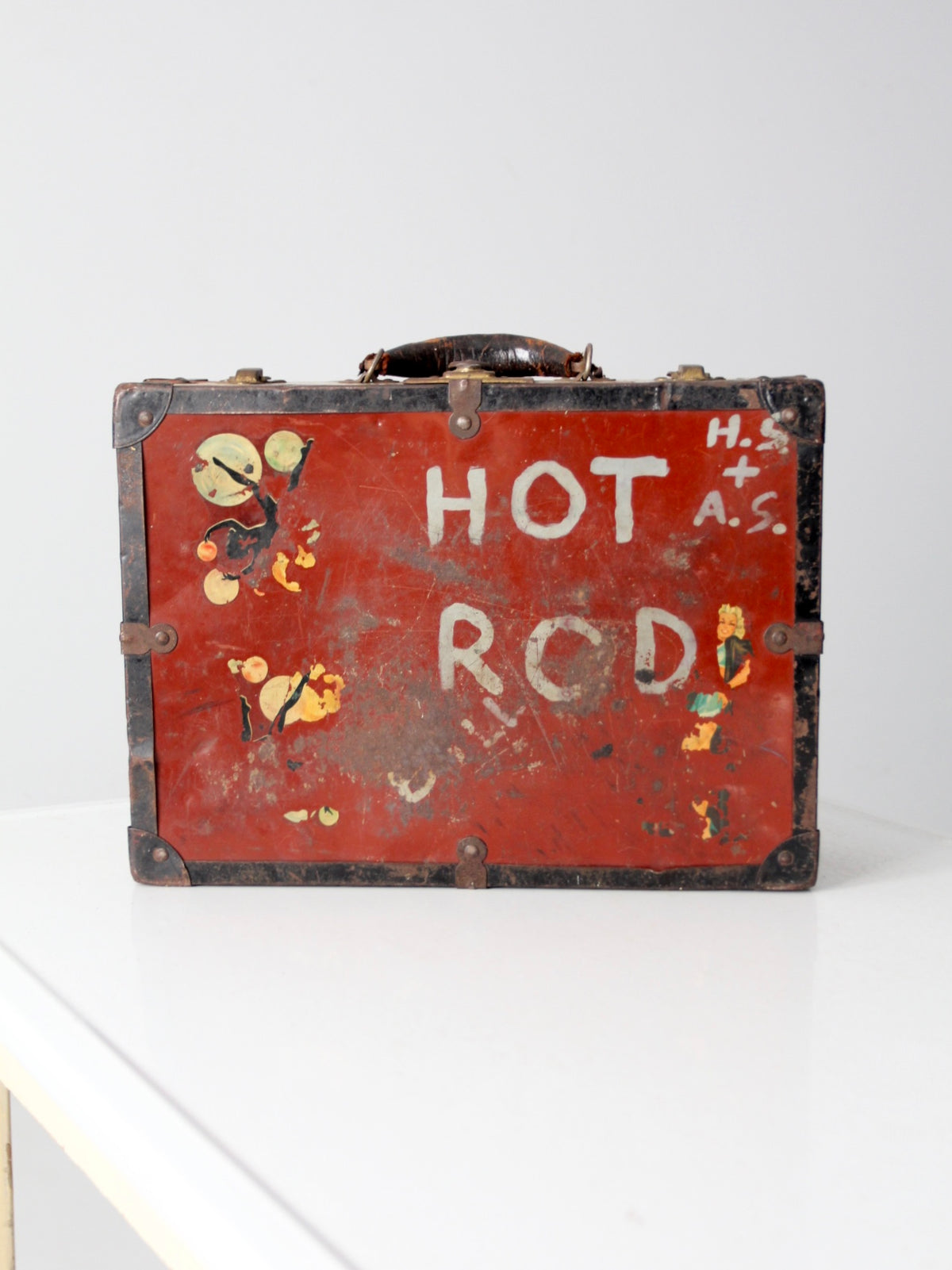 vintage metal luggage case