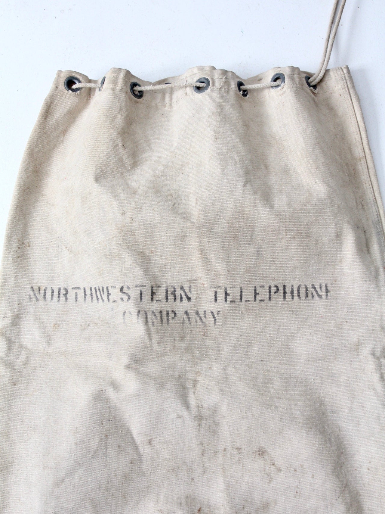 antique Northwestern Telephone Company canvas bag