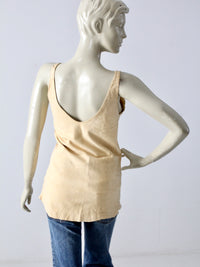 vintage boho suede tank top