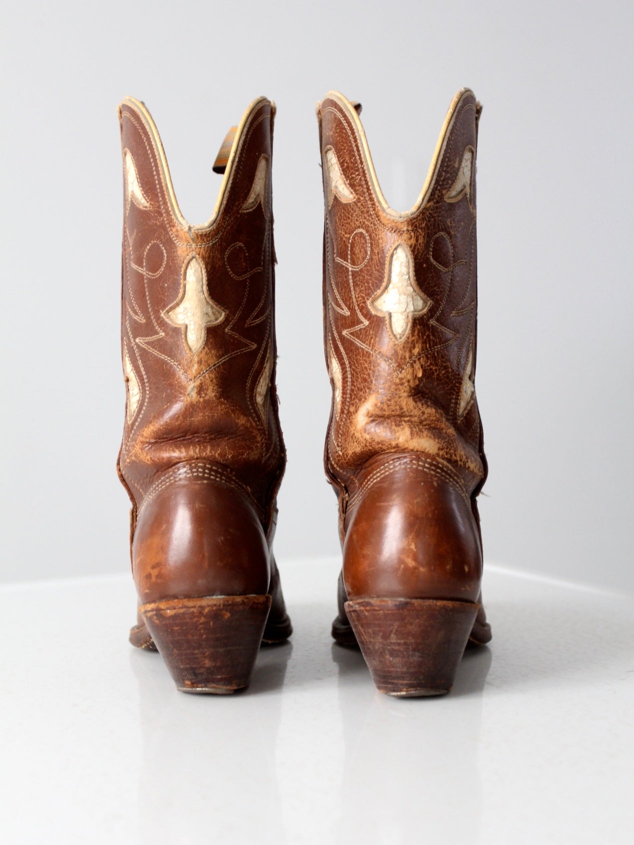 vintage inlay cowboy boots