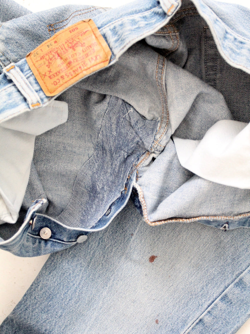 vintage Levis distressed 501 jeans, 33 x 31