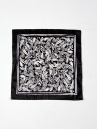 vintage black paisley western bandana