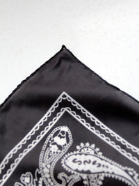 vintage black nylon bandana