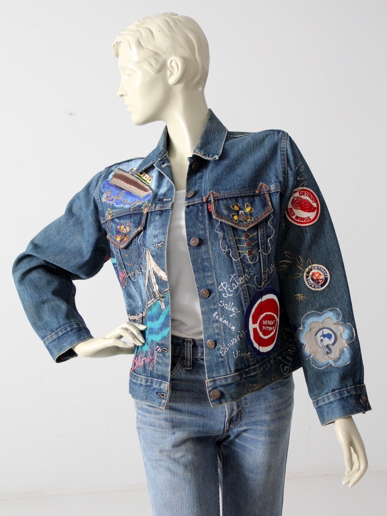 Custom levi clearance denim jacket