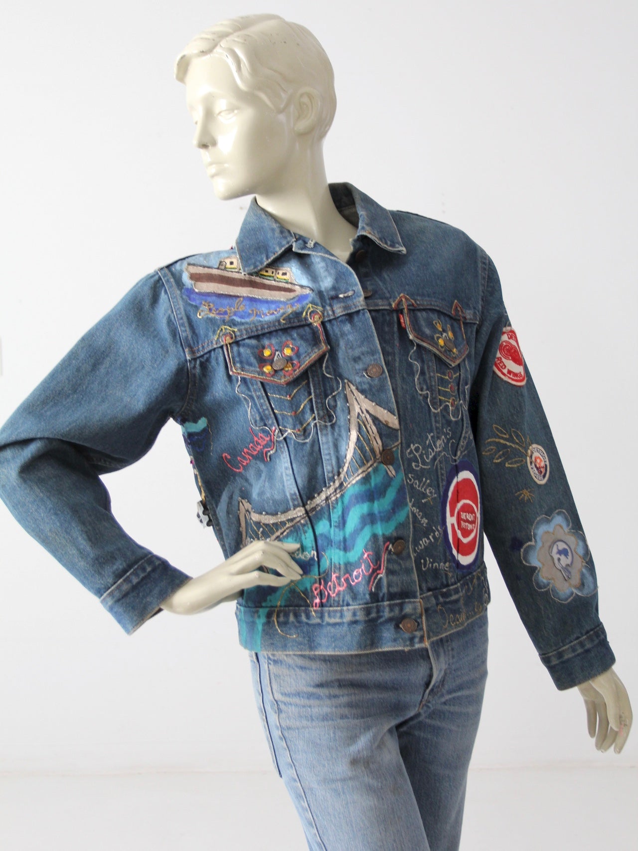 vintage custom Levis denim jacket