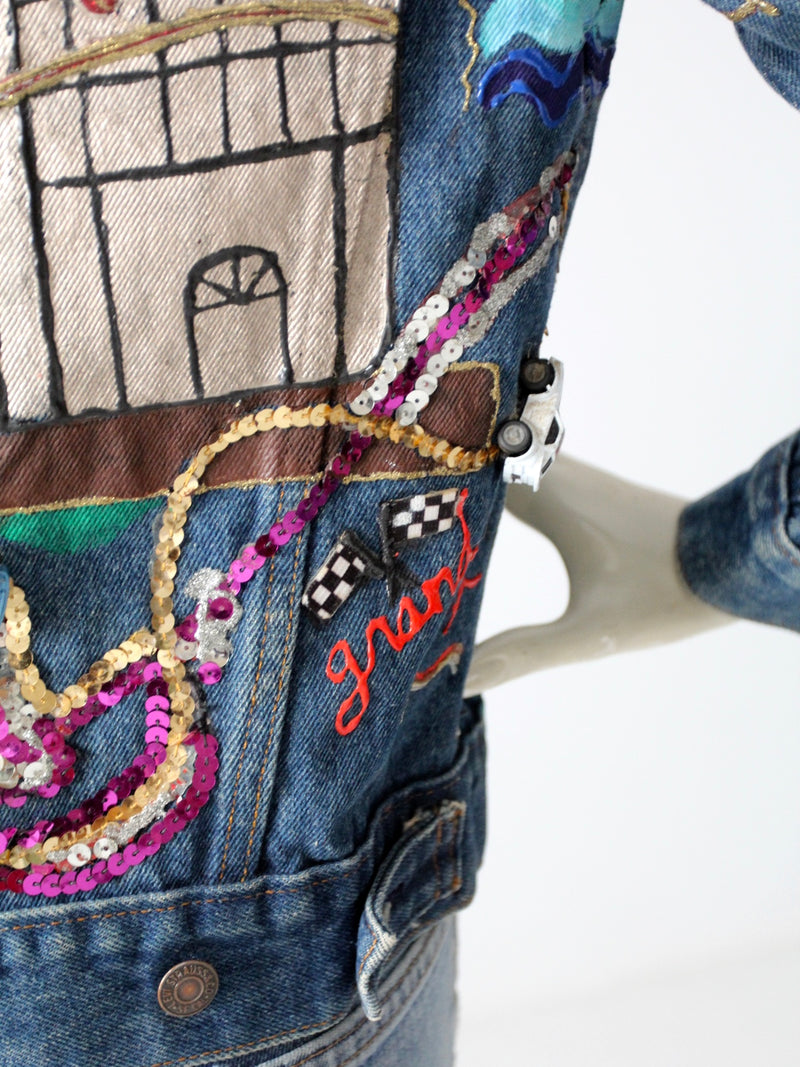 vintage custom Levis denim jacket