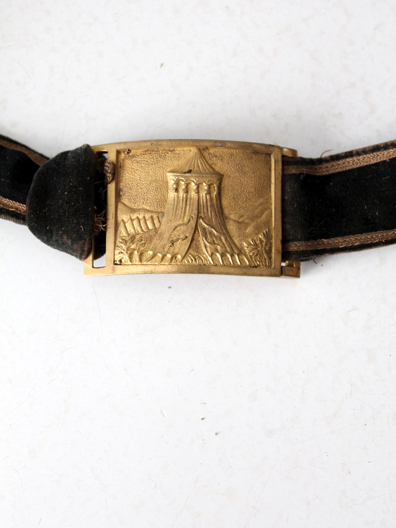 antique Odd Fellows regalia belt