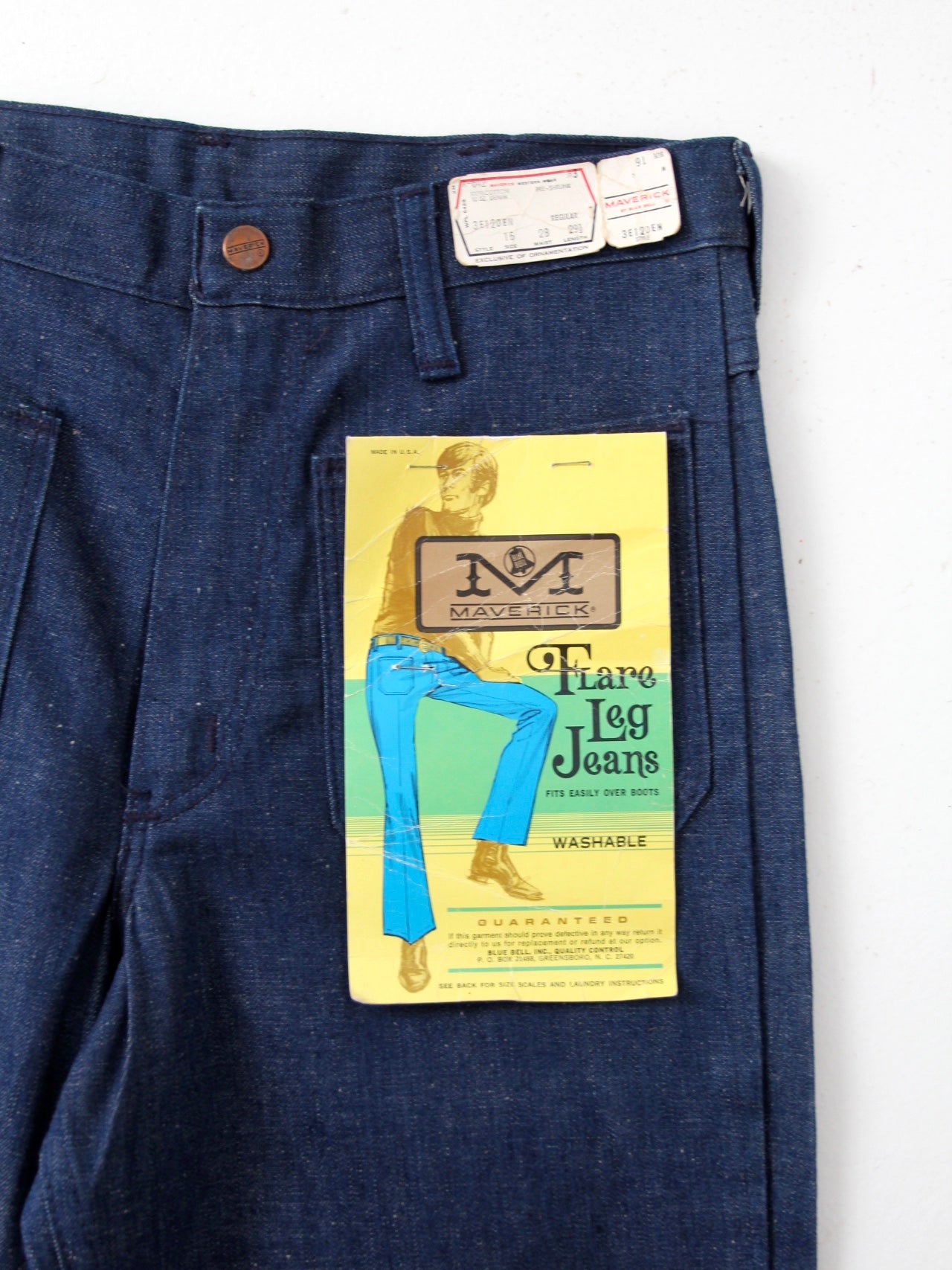 vintage 70s Blue Bell Maverick jeans NOS, x 86 Vintage