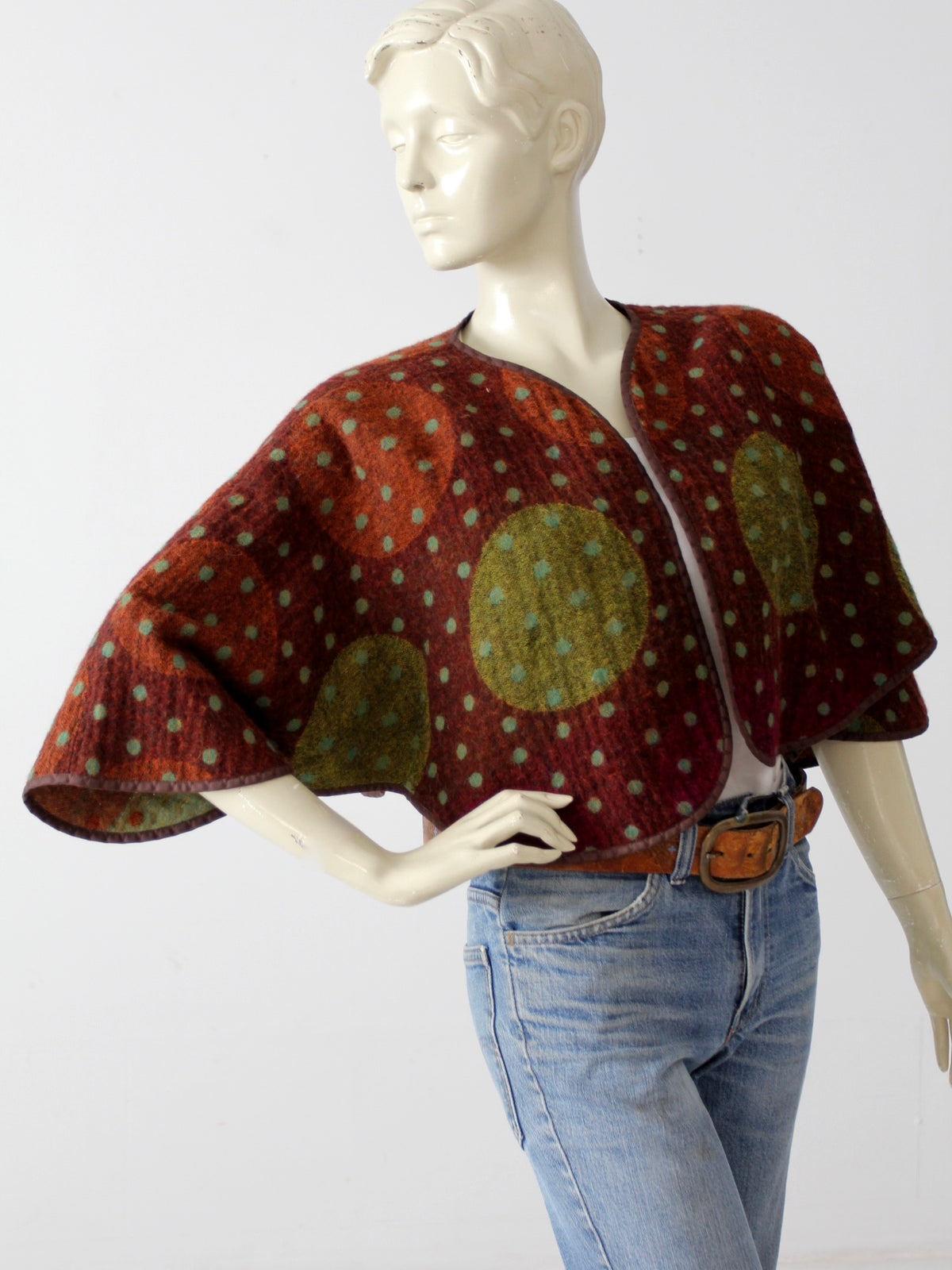 vintage crop open cardigan